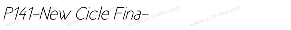 P141-New Cicle Fina字体转换